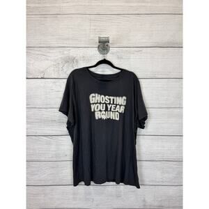 Torrid Plus Size Gray "Ghosting You Year Round" Graphic Short Sleeve Tee Size 4X